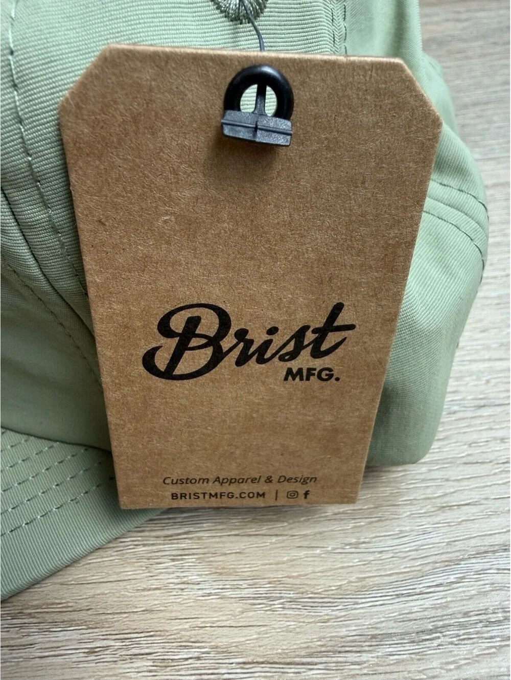 Hobo Wine Co Brist MFG 5 Panel Camp Hat Olive Green Nylon Adjustable Cap NWT